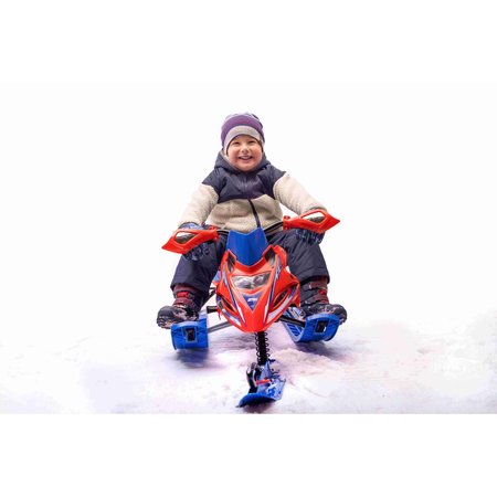 Machrus Machrus Frost Rush Moto Snow Bike Sled with Handlebar Grips, Retractable Pull Cord & Dual Foot Brake FRSL-MS-RB